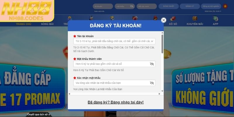 Từng bước đăng ký NH88 dễ dàng ai cũng có thể thực hiện