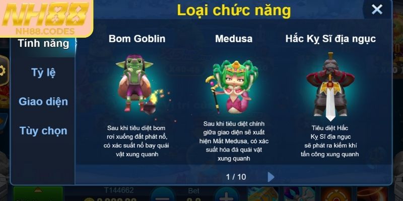 Tính năng trong game đoạt bảo truyền kỳ NH88