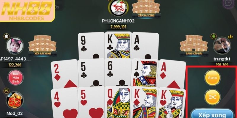 Cách sắp xếp và luật thắng chuẩn xác trong Mậu Binh NH88