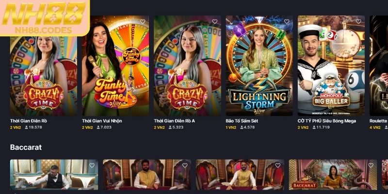 Sảnh EVO NH88 – Cá Cược Đỉnh Cao Và Thưởng Hấp Dẫn 2 Cung cấp các bàn cược đa dạng, mức vốn linh hoạt